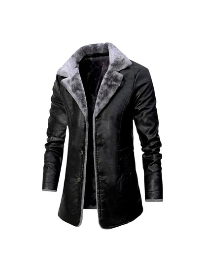 Men's Adventurer Long Thic Leather Coat