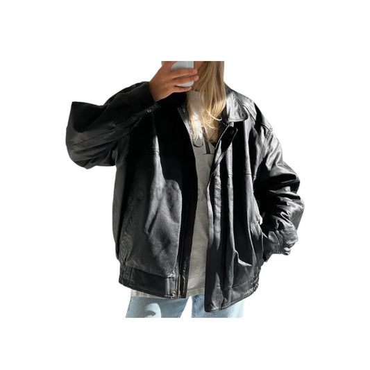 Women's 80's Vintage Oversized Bomber Jacket