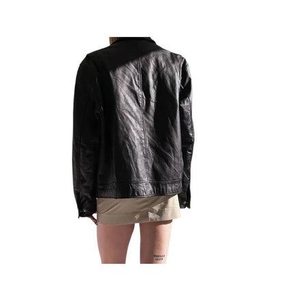 Women's Lambskin Oversized Leather Jacket