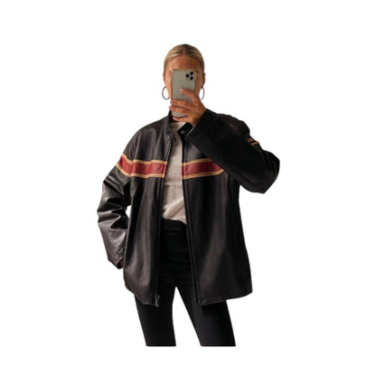 90's Vintage Oversized Retro Biker Jacket