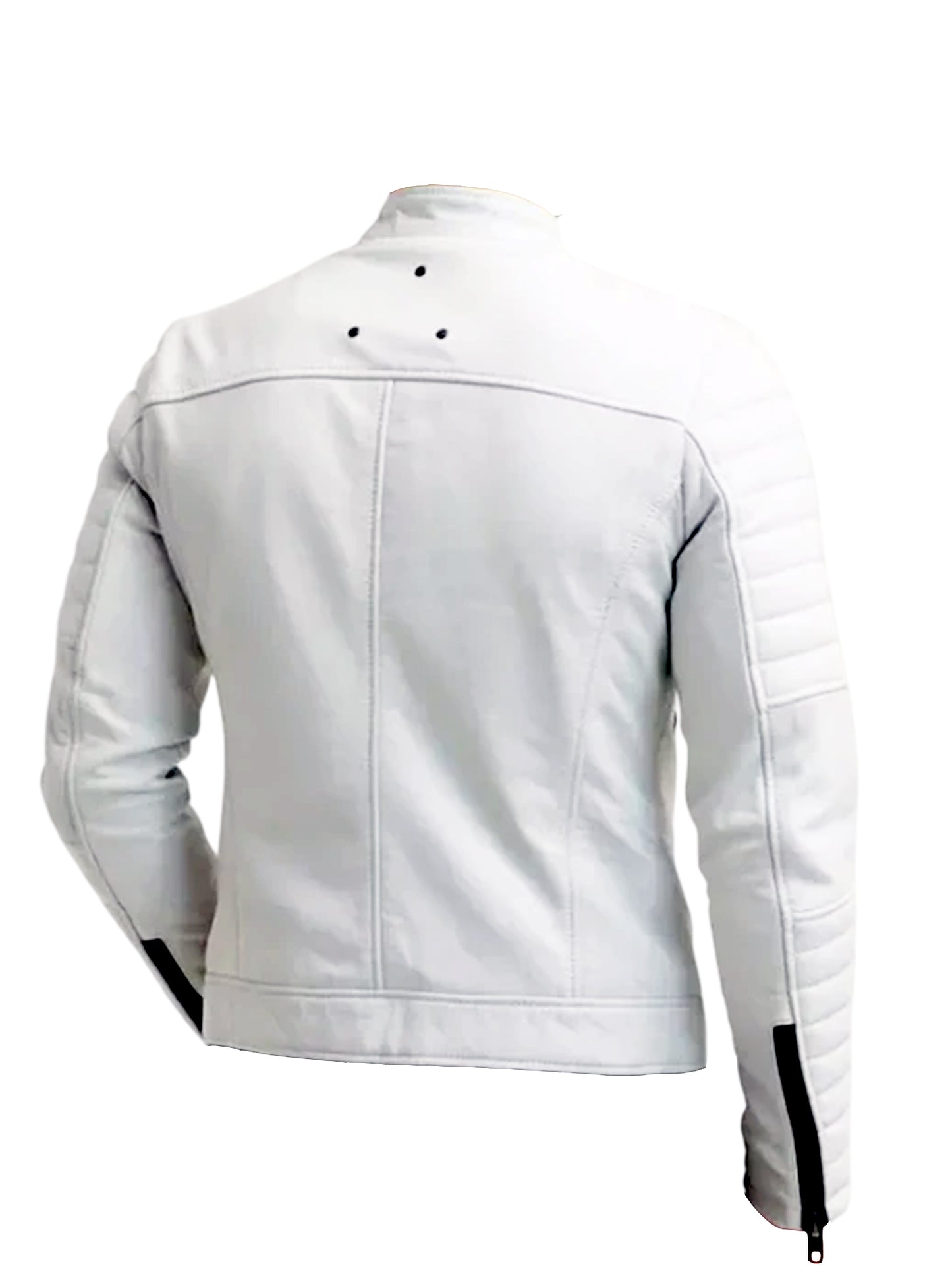 Cafe Racer White Lambskin Jacket