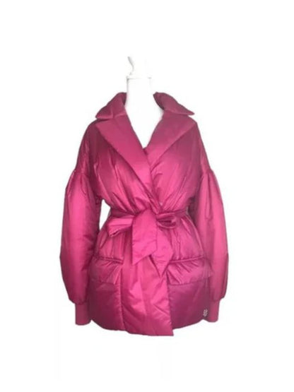 Women's Handmade Short Pink Parka Puffer Jacket