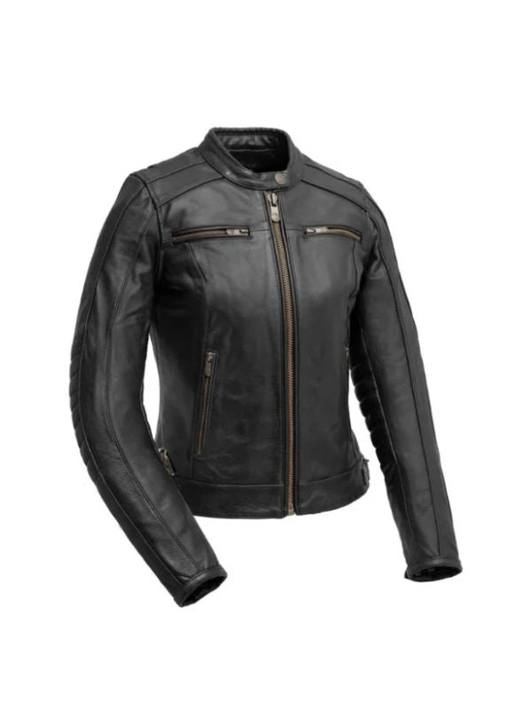 Women's  Lambskin Motorcycle Leather Jacket