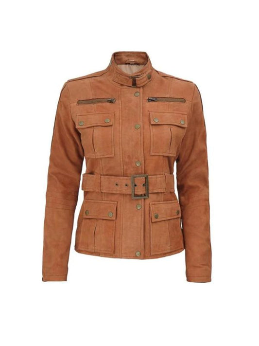 WOMENS SIX POCKET SUEDE JACKET