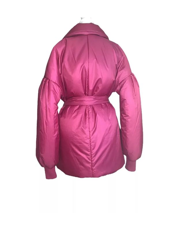 Women's Handmade Short Pink Parka Puffer Jacket