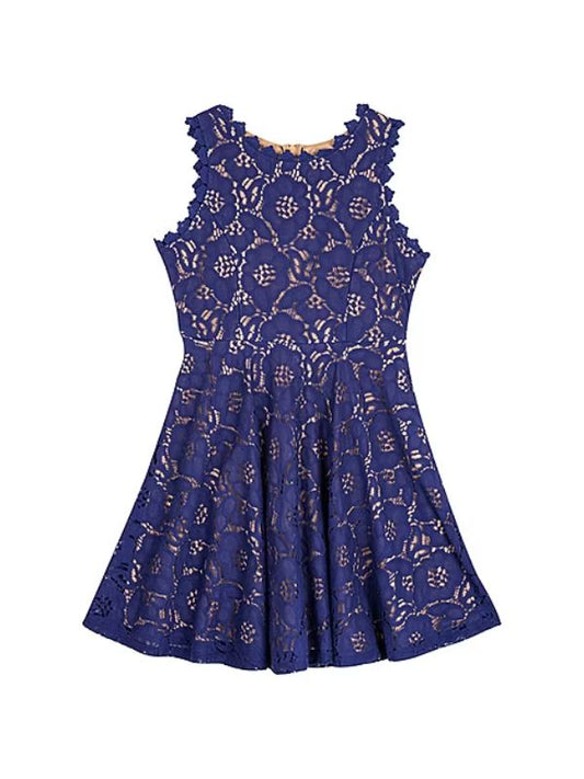 Big Girls Sleeveless Scuba Knit Skater Dress