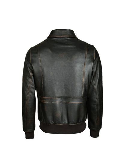 Men's Black B3 Raf Aviator Flying Pilot Vintage Bomber Leather Jacket