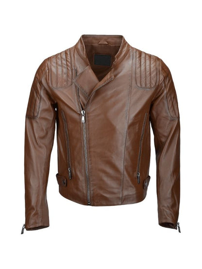 Men's Premium Style Ribbed Leather Jacket